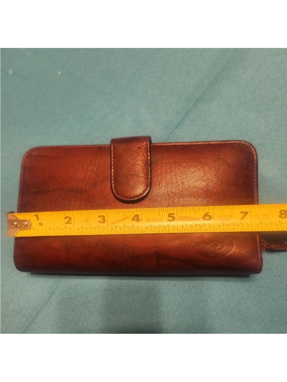 HEIRESS PICK ME UP CHECKBOOK HOLDER/ RED Leather Wallet Clutch EUC w/ snap close